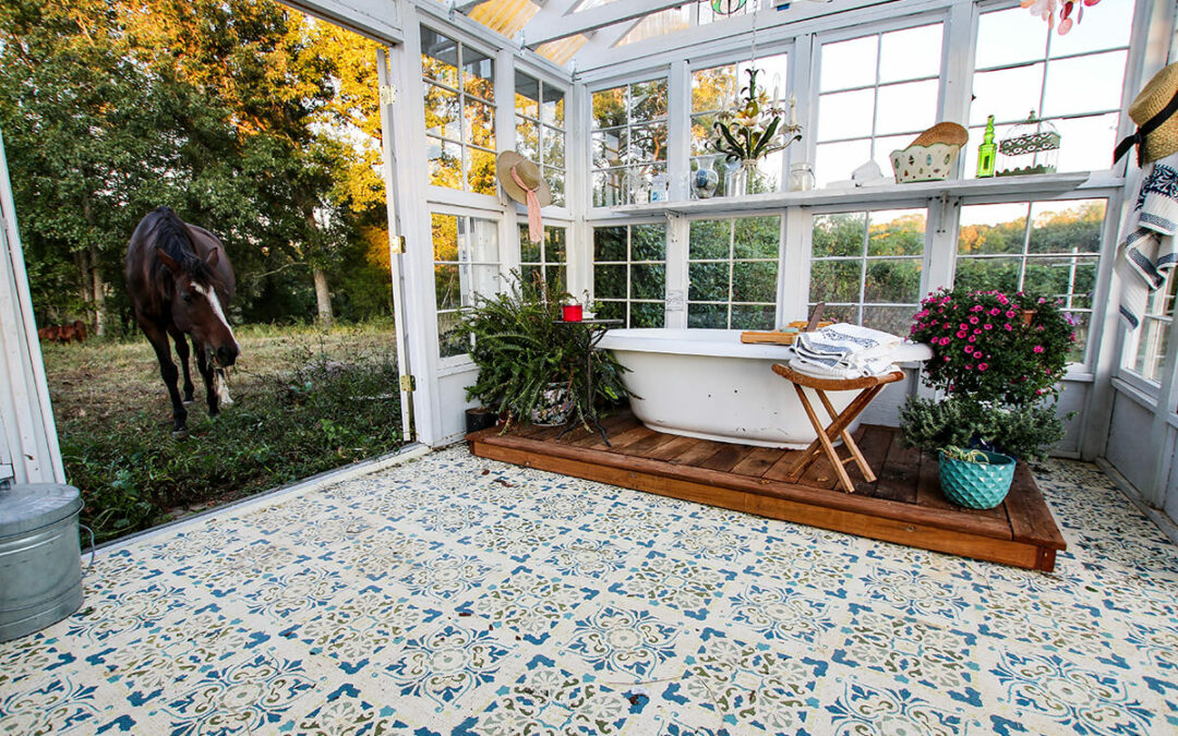 Beautiful Victorian Style Greenhouse built of old recycled windows
