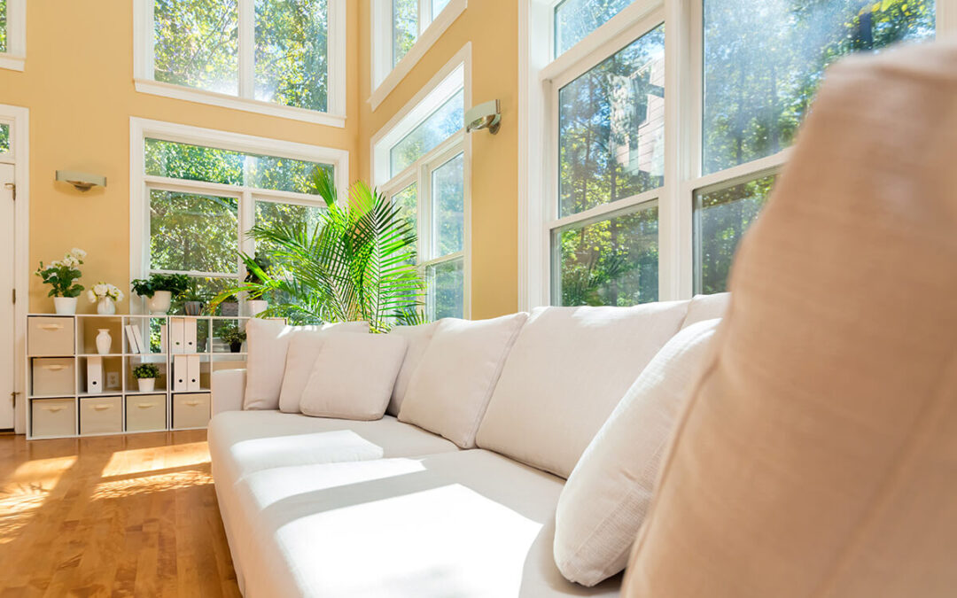 sofa in a large luxury interior home