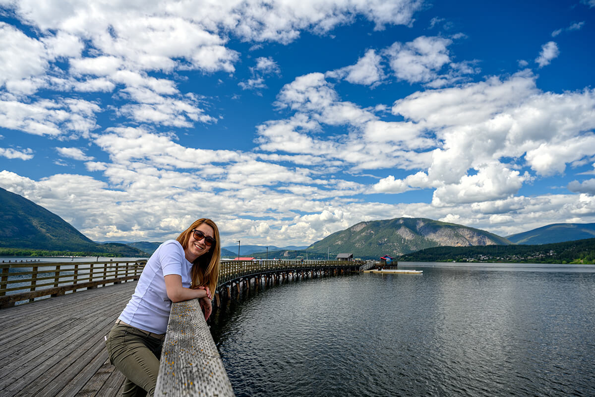 woman smiling into the camera